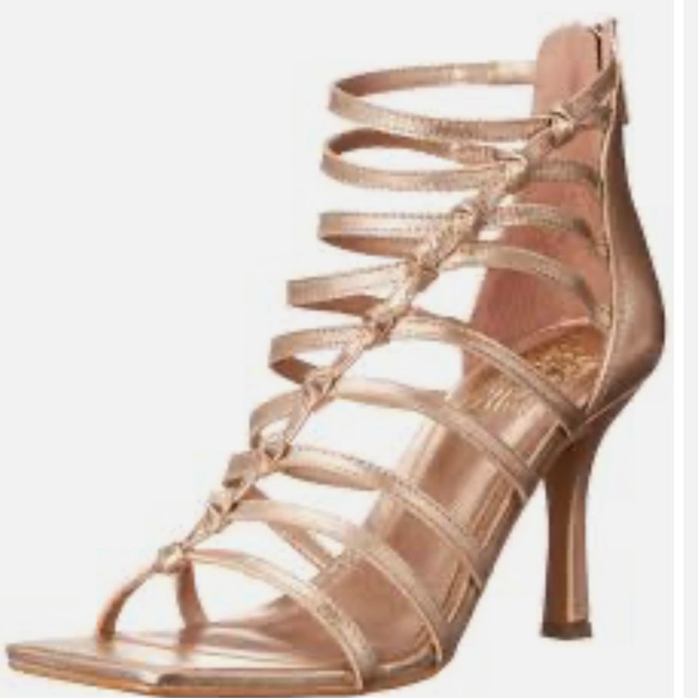 Vince Camuto Belinna Strappy Sandals, 7M, Rose Gold